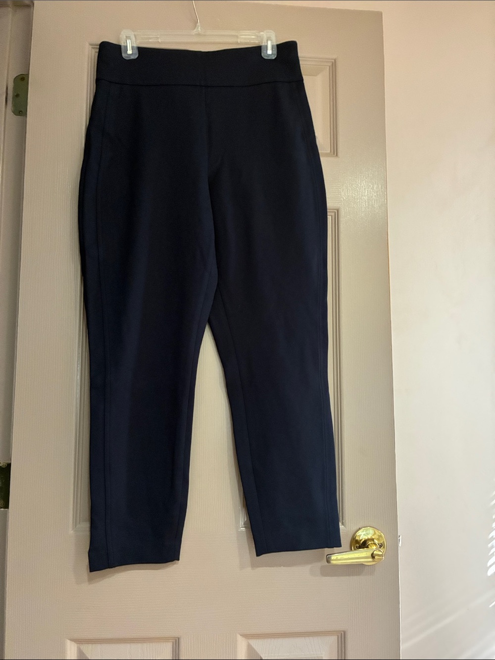 Express Navy Pull-On Cropped Ankle Pants
